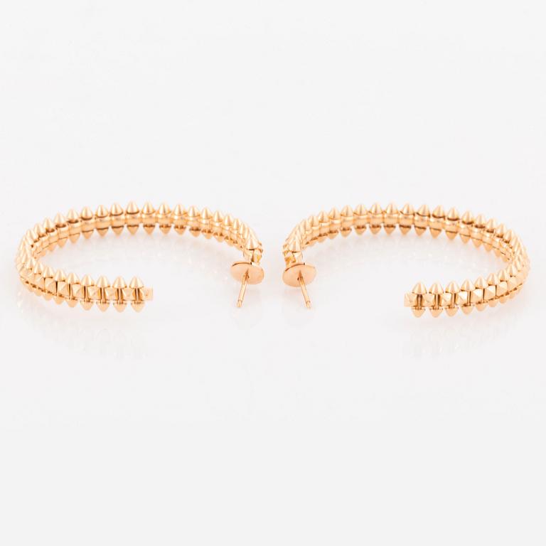 A pair of Cartier "Clash de Cartier" 18K gold hoops.