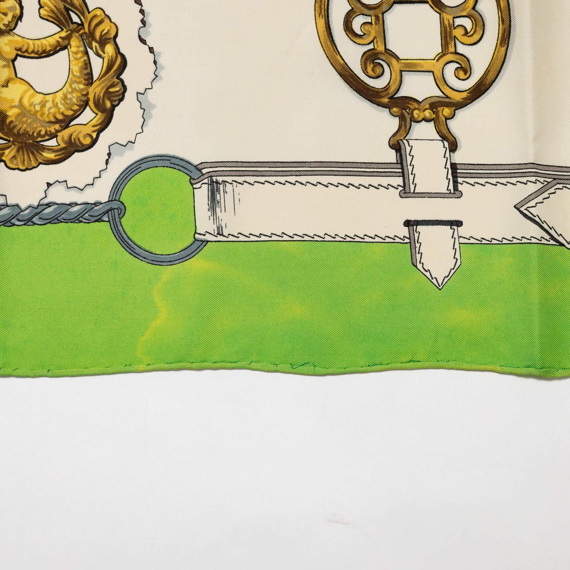 Hermès, scarves, 2 st, "Cuivreries" & "Dies et Hore"/"Astrologie".