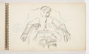 Lotte Laserstein, 3 skissböcker med blyertsteckningar.