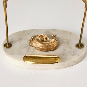 Läslampa, för två ljus, Stockholmsarbete, 1700-talets slut, Sengustaviansk.
