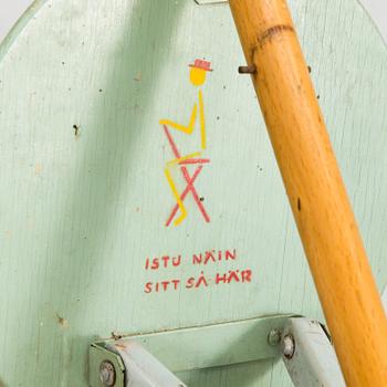 Seat/walking stick, 1952 Summer Olympics, Helsinki.