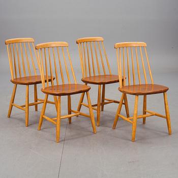 STOLAR, 4 st "Nesto" etikettsmärkta. Nässjö stolfabrik.