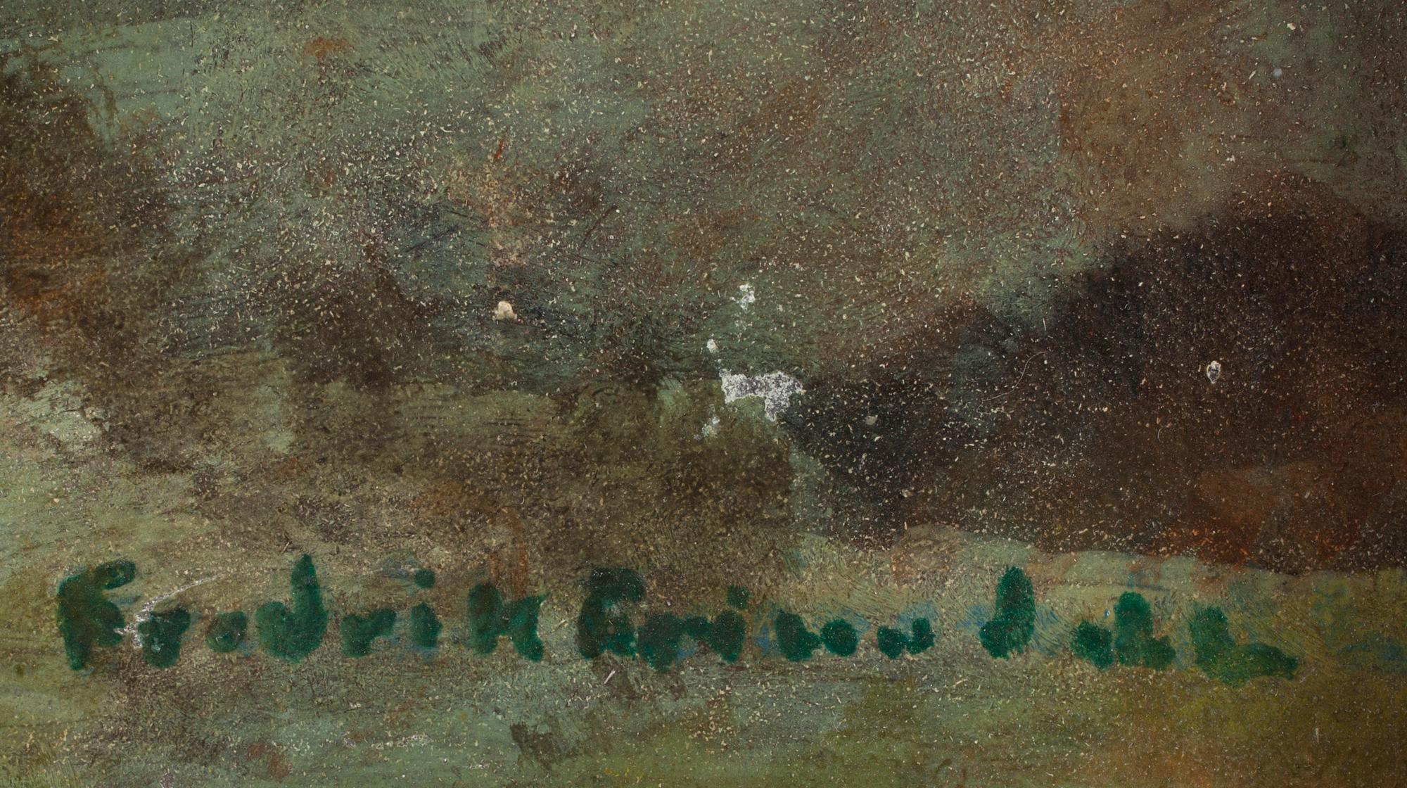 FREDRIK FRISENDAHL, olja på pannå, signerad.