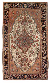 1746. SEMI-ANTIQUE KASHAN A SO CALLED MOTACHEM. 209,5 x 122,5 cm.