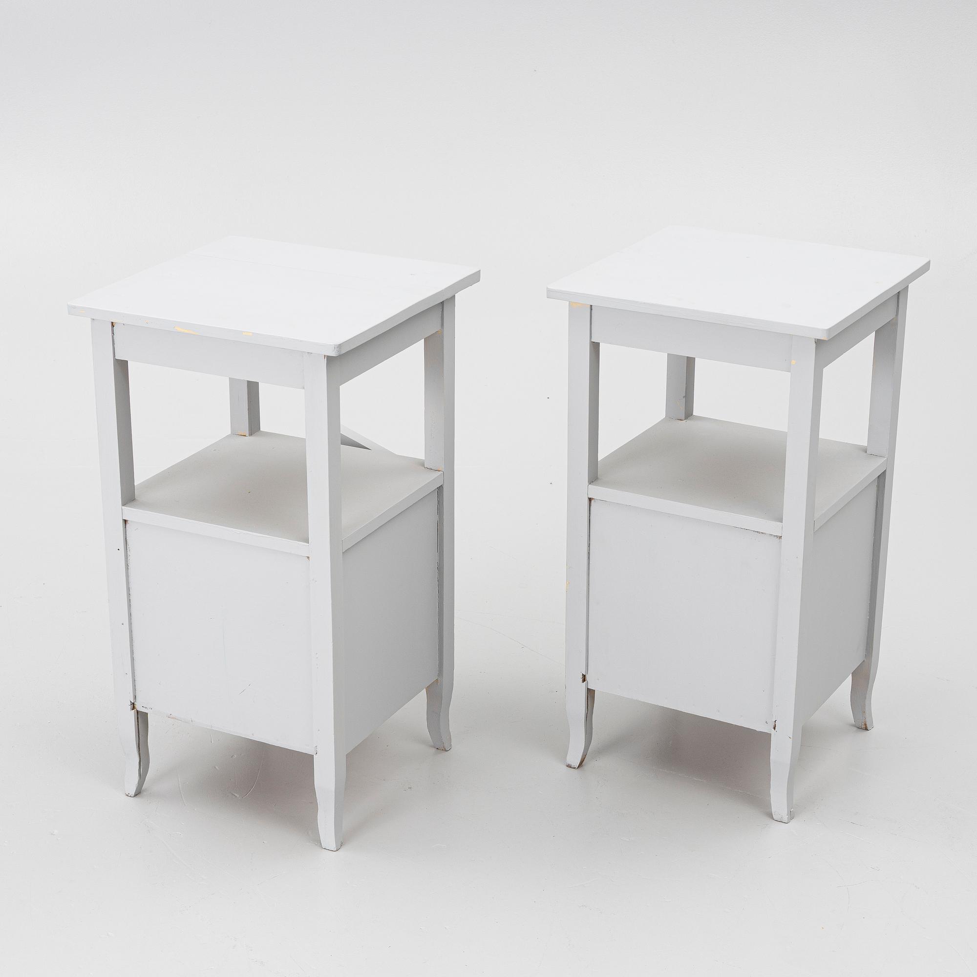 A pair of bedside tables, 20th century.