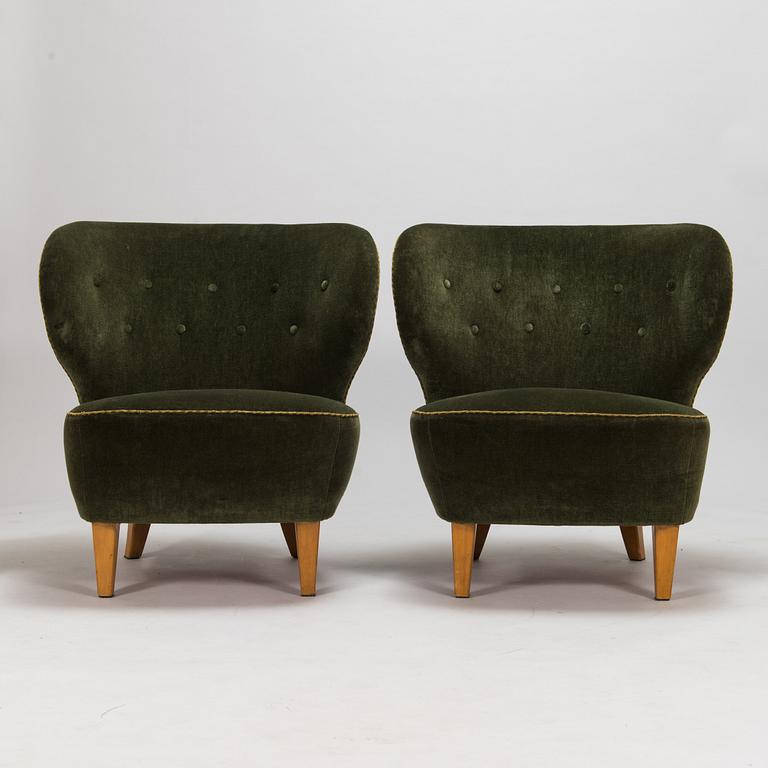 Fåtöljer, ett par, 1950-tal.