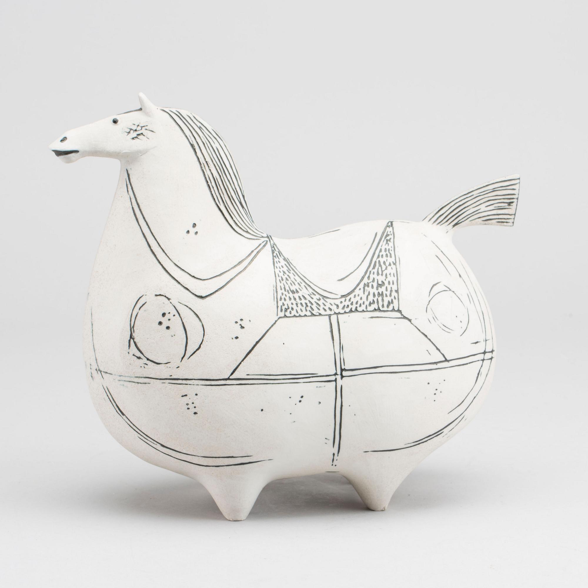 STIG LINDBERG, figurin av stengods, "Springare", Gustavsbergs studio.