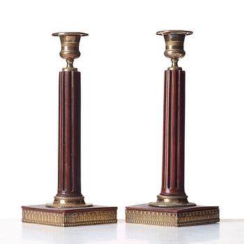 A pair of late Gustavian candlesticks.