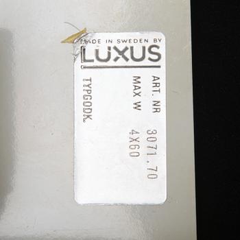 Two plafond ceiling lamps "Plafo" by Uno och Östen Kristiansson, Luxus, Osby, Sweden.