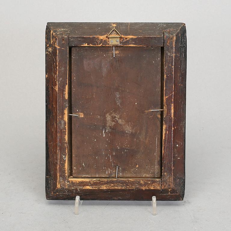 OKÄND KONSTNÄR, olja på träpannå, osignerad, 1700/1800-tal.
