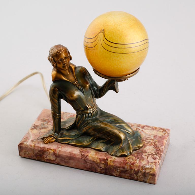 BORDSLAMPA, art déco, 1900-talets första hälft.