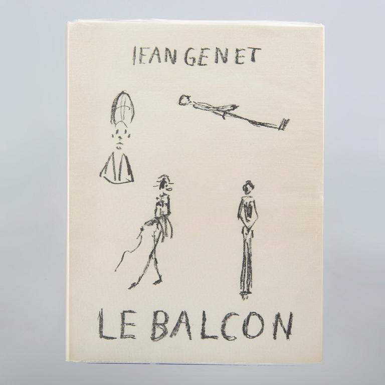 Bok, Jean Genet, "Le Balcon" med omslag originallitografi av Alberto Giacometti.