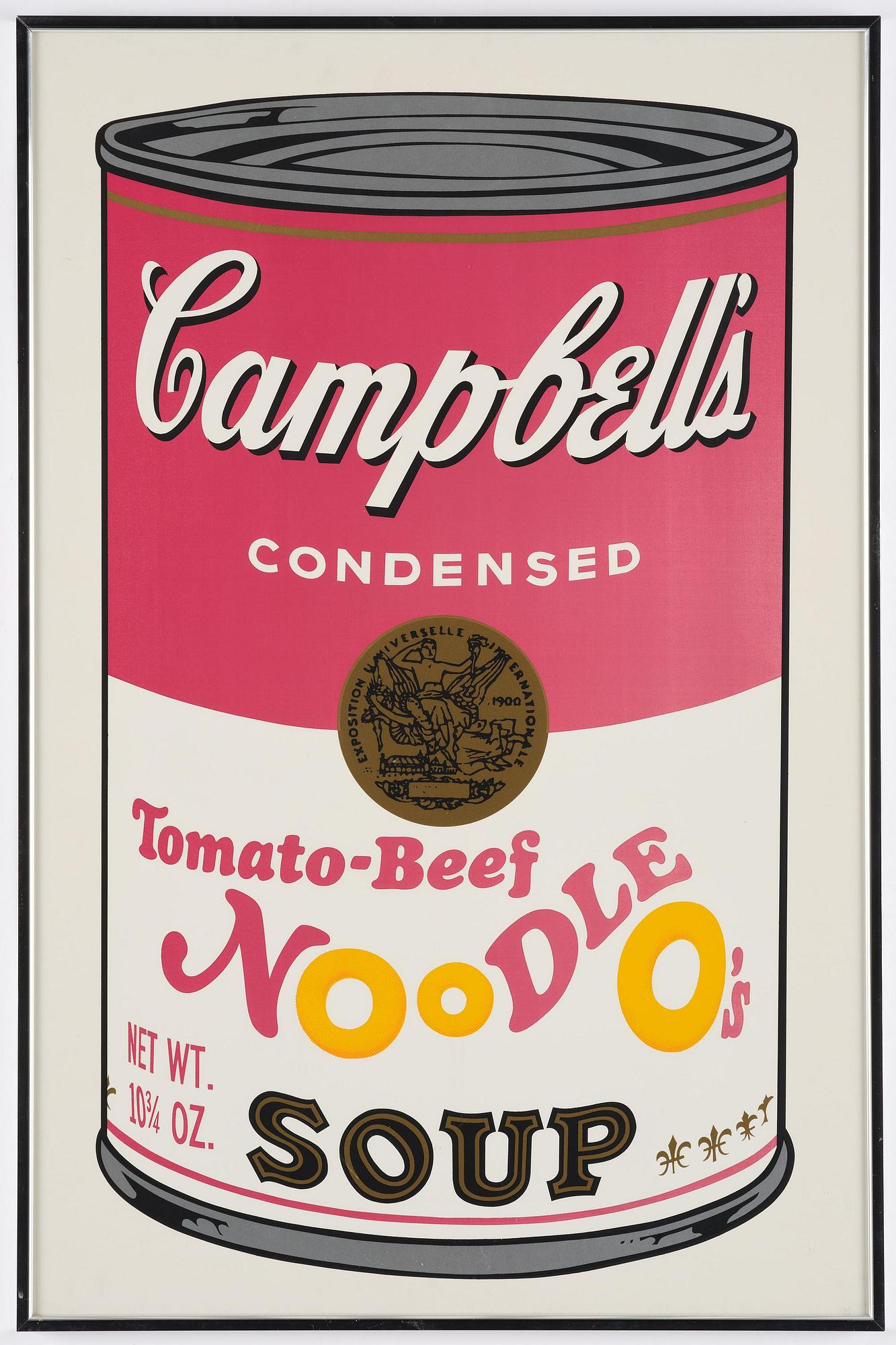 Andy Warhol, "Tomato-Beef Noodle O's", (from: "Campbell's Soup II").