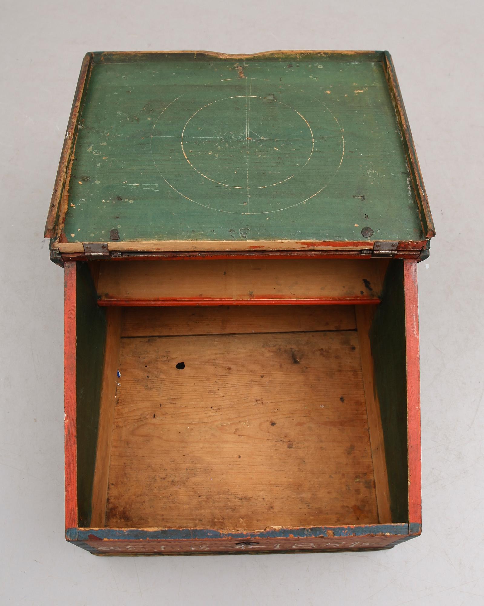 SKRIVSCHATULL, allmoge, daterat 1851.