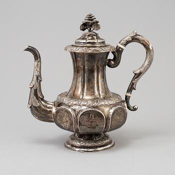 A coffee pot by Lars Larsson, Gothemburg, 1850.