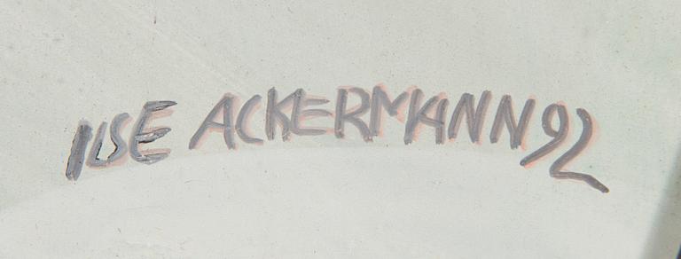 Ilse Ackermann, acrylic on board, signed and dated -92.