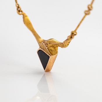 Björn Weckström, "Kalypso", a 14K gold and spectrolite necklace. Lapponia 1984.