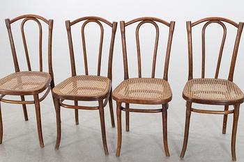 THONET, 4 st, stolar, 1900-talets andra hälft.