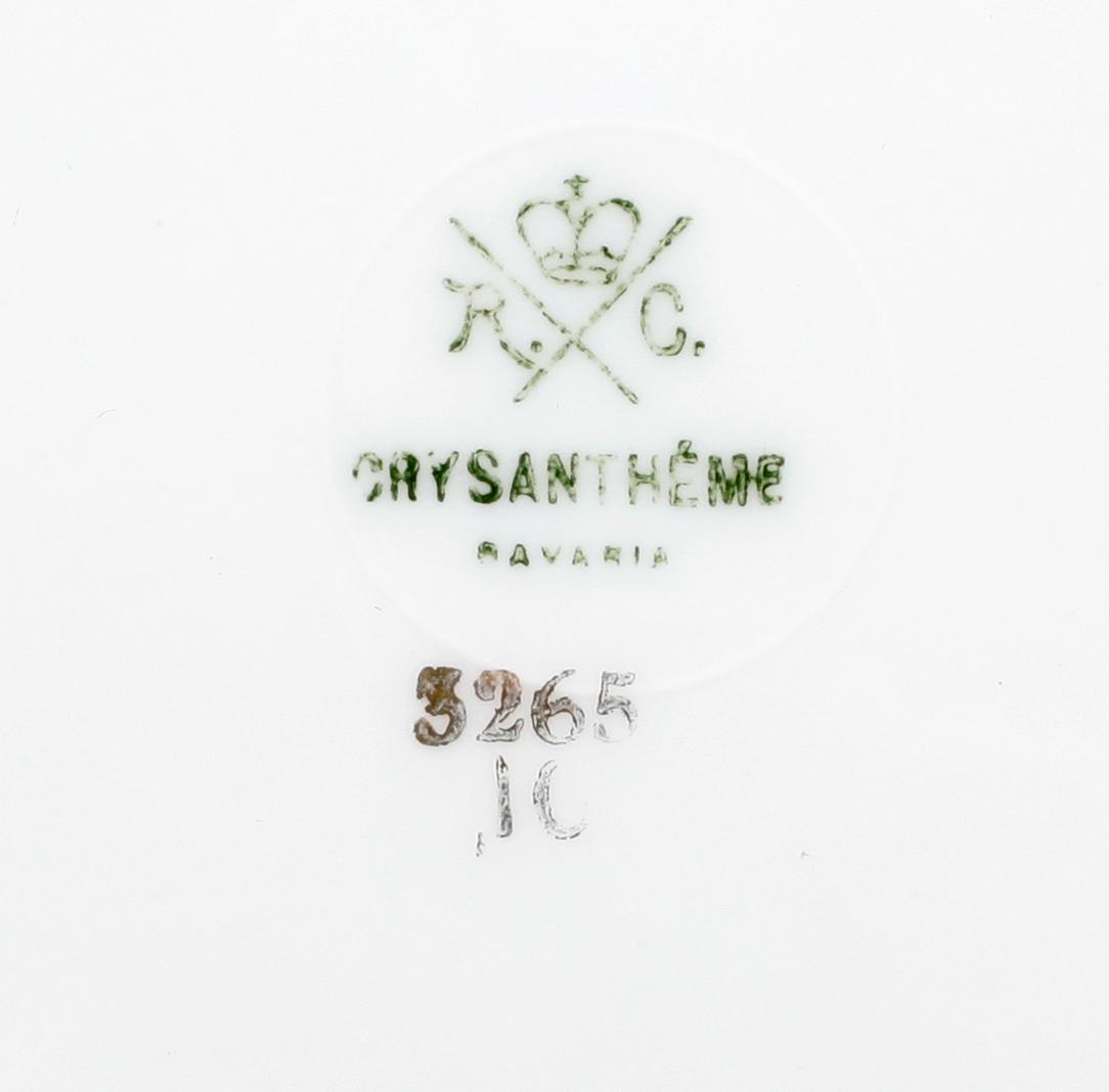 KAFFE- SAMT TESERVIS, 50 delar, porslin, "Crysanthéme", Rosenthal, 1900-talets första hälft.