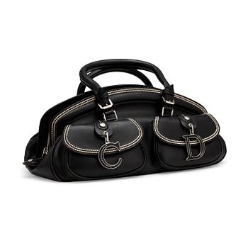 731. CHRISTIAN DIOR, a black leather handbag.