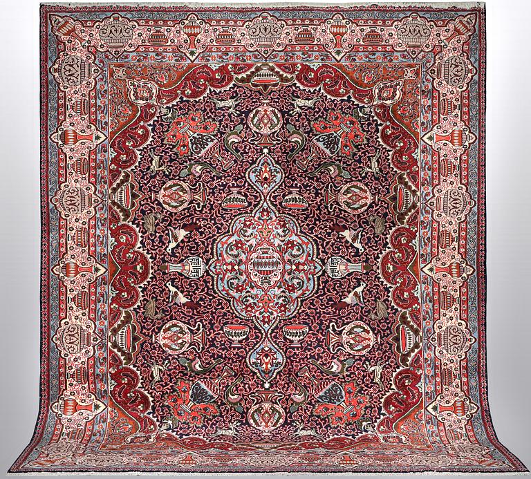 A carpet, Kashmar, ca 388 x 297 cm.