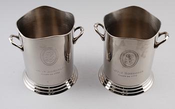 CHAMPGNEKYLARE, 2 st, försilvrad metall, Louis Roederer, 2000-tal.