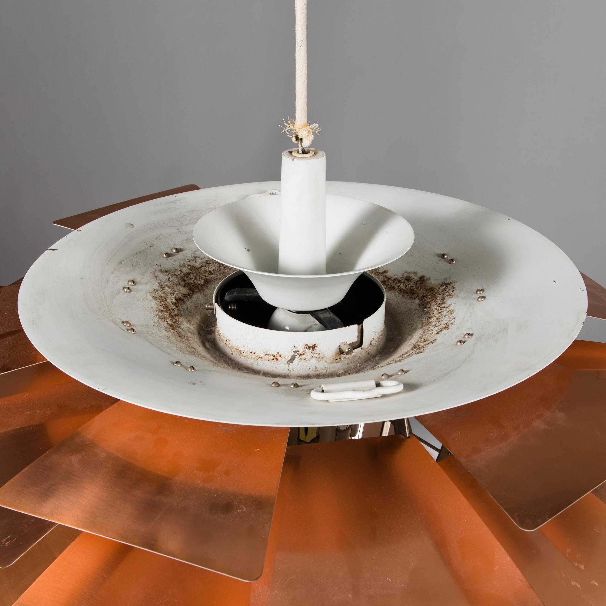 POUL HENNINGSEN, taklampa "PH-Kotte / PH Artichoke", för Louis Poulsen, Danmark tidigt 1960-tal.
