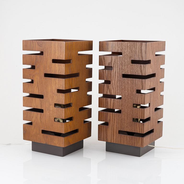 A pair of table lamps, second half of the 20th Century.