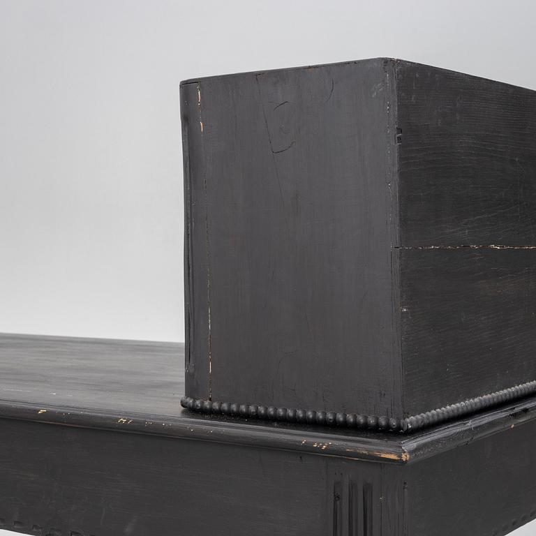 A gustavian style painted desk, circa 1900.