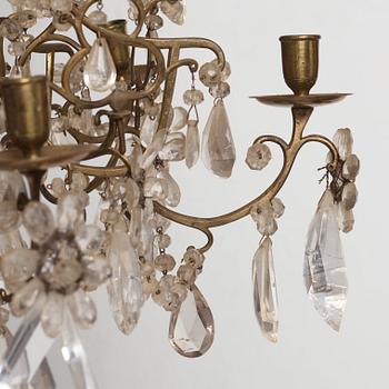 A Baroque-style late 19th century six-light chandelier.