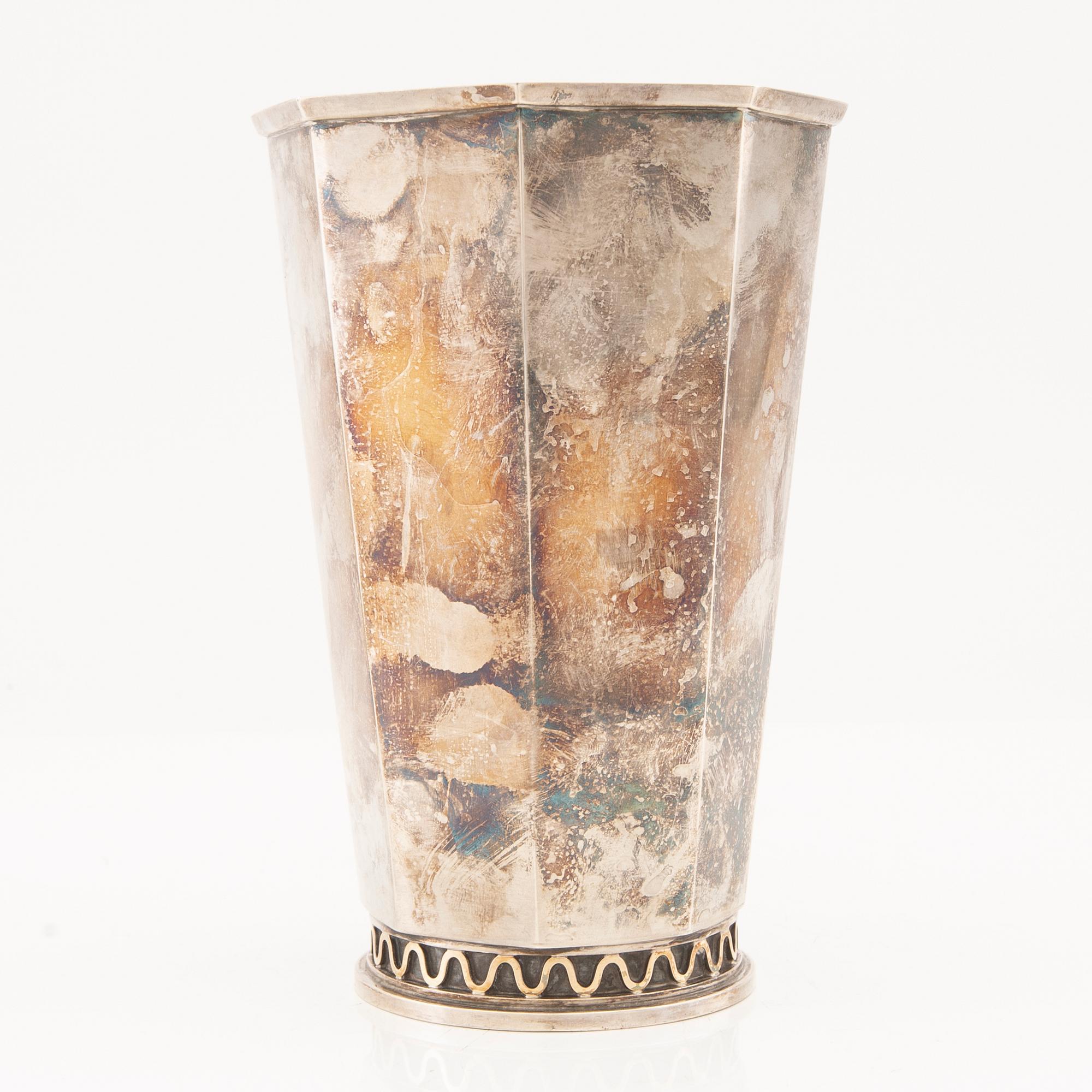 Ateljé Stigbert, vas sterling silver Stockholm 1950.