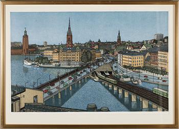 SVENOLOV EHRÉN, färglitografi, signerad, daterad -94 och numrerad 71/250.
