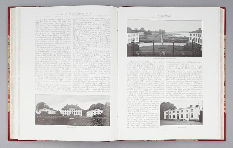 BÖCKER: Svenska Slott och Herresäten vid 1900-talets början, Nordisk famljeboks Tryckeri 1908-1910, 5 volymer.