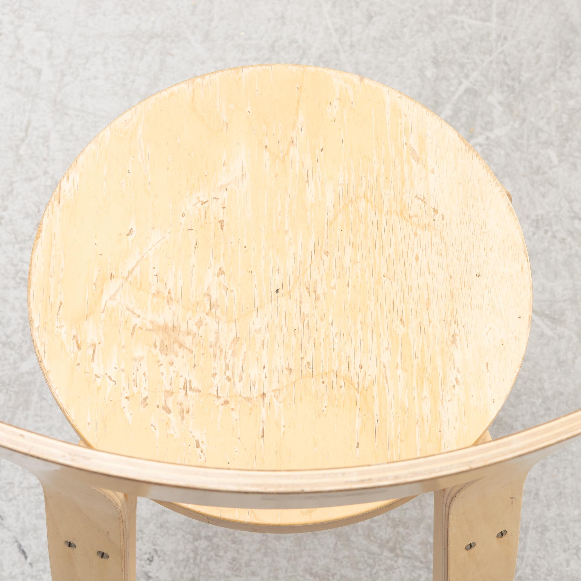 Alvar Aalto, chairs, 3 pcs, model 66 and stool, model 60, Artek, Finland.