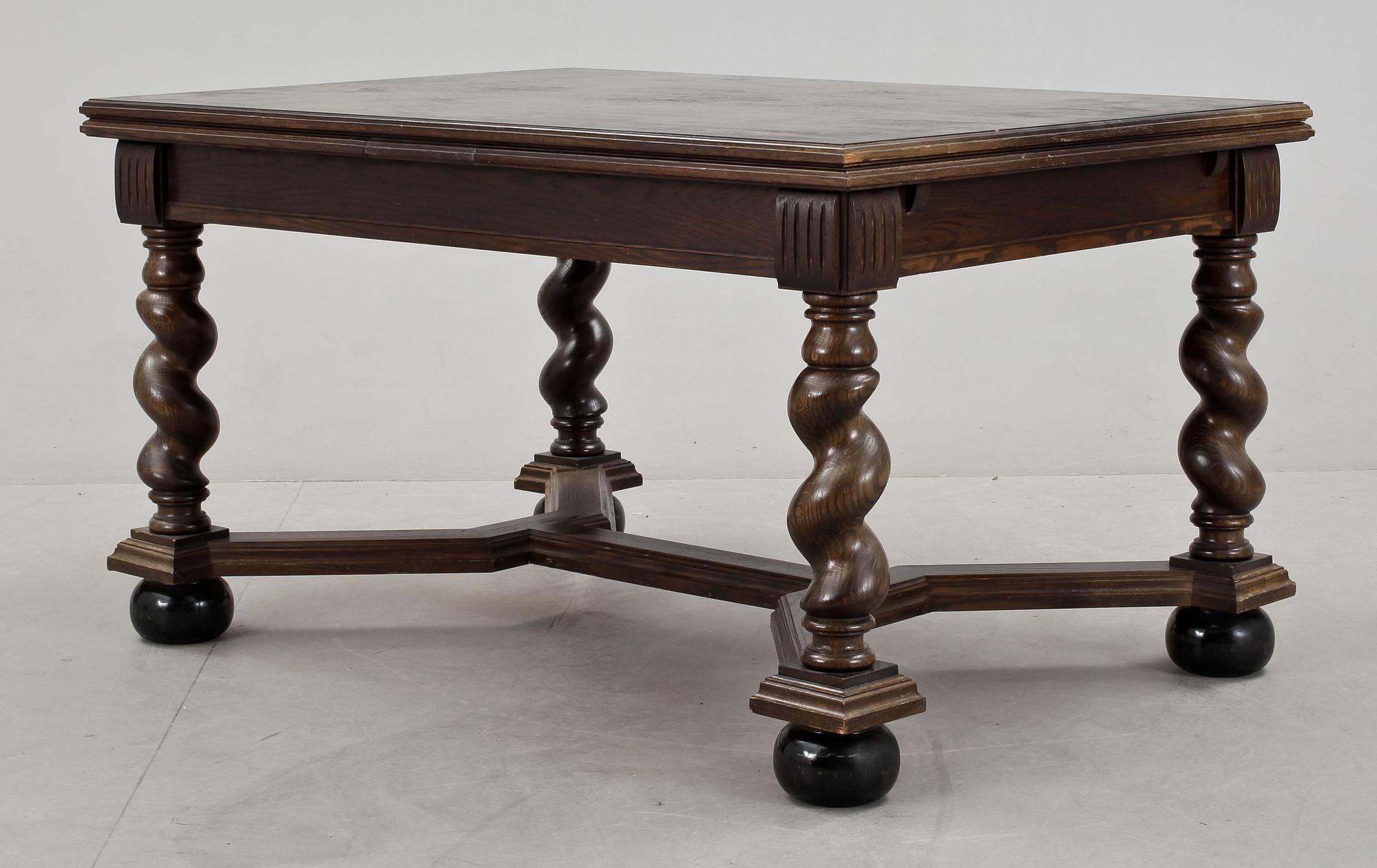 MATSALSGRUPP, 8 delar, barockstil, 1900-tal.