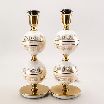 Table lamps, AB. Style luminaire, a pair, Tranås, 1970s.