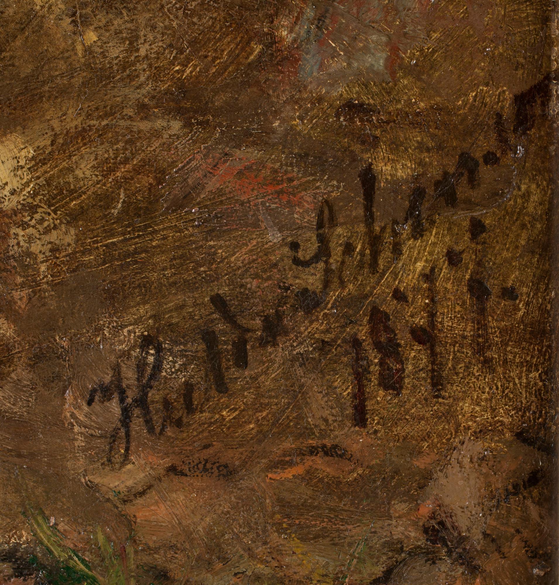 HULDA SCHENSON, olja på duk, sign o dat  1877.