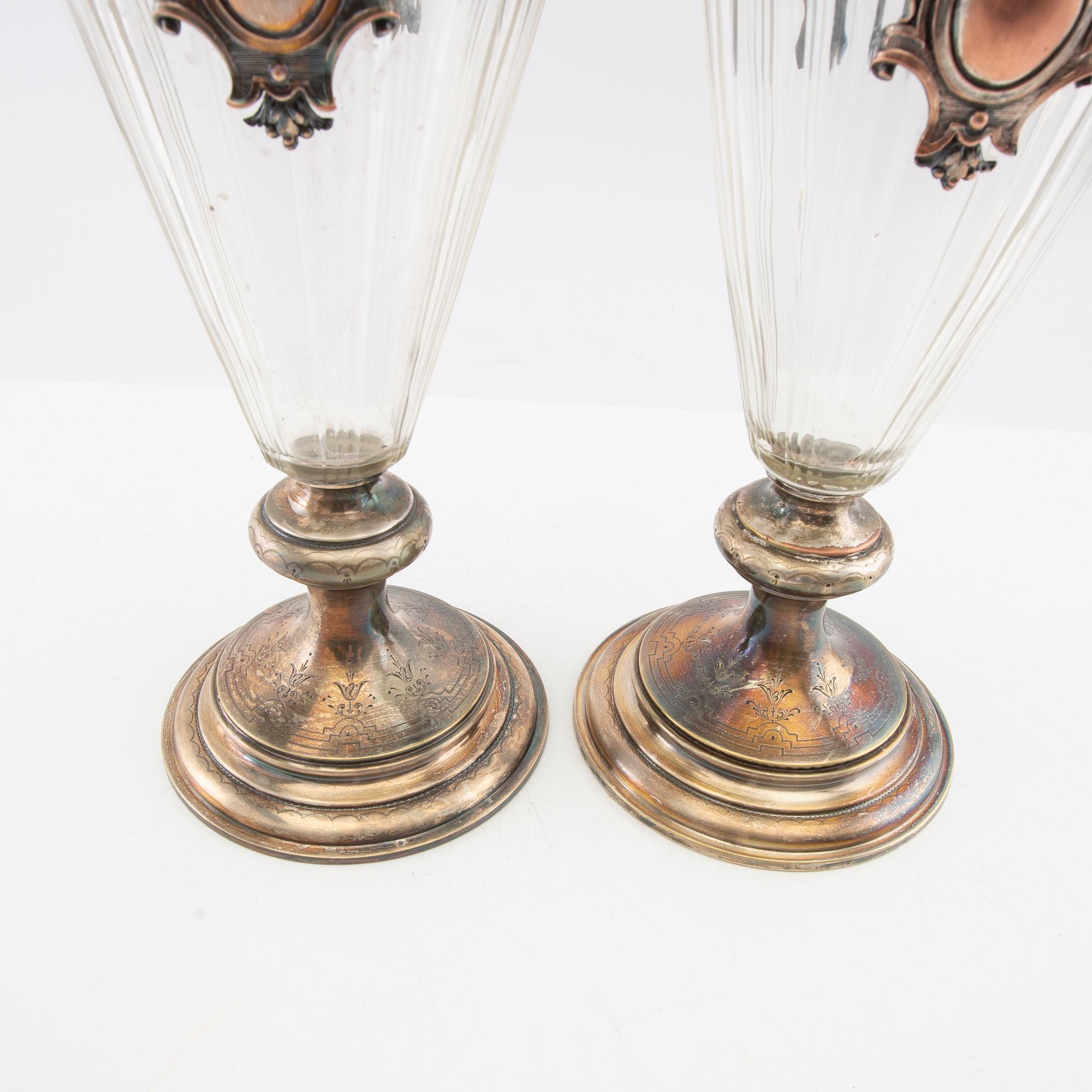 Vinkannor/karaffer ett par 1900-talets början.