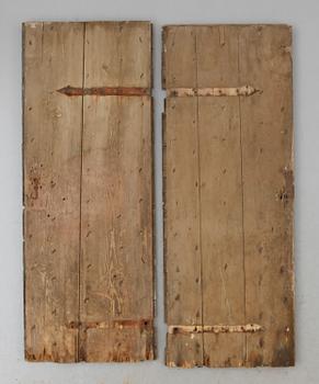 DÖRRAR, 1 par, allmoge, 1700-tal.