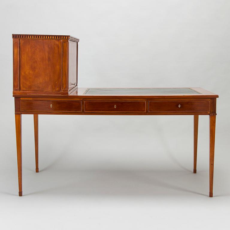 A late Gustavian desk with upstand, circa 1800.