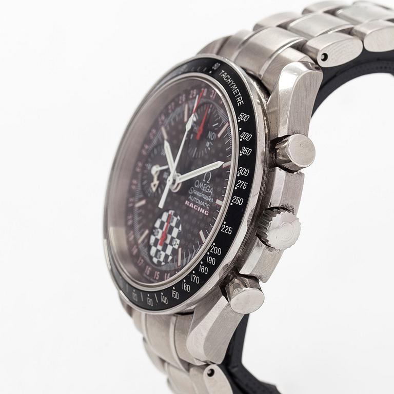Omega, Speedmaster, Racing, Triple Date, "Michael Schumacher World Champion 2002", chronograph, wristwatch, 39 mm.