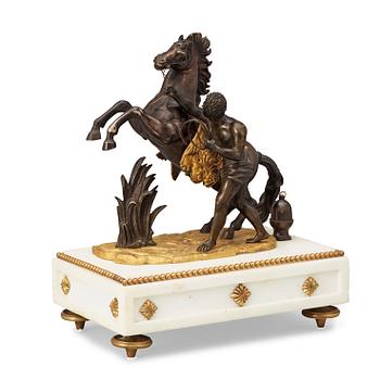 1495. A 19th century table sculpture, "Chevaux de Marly".