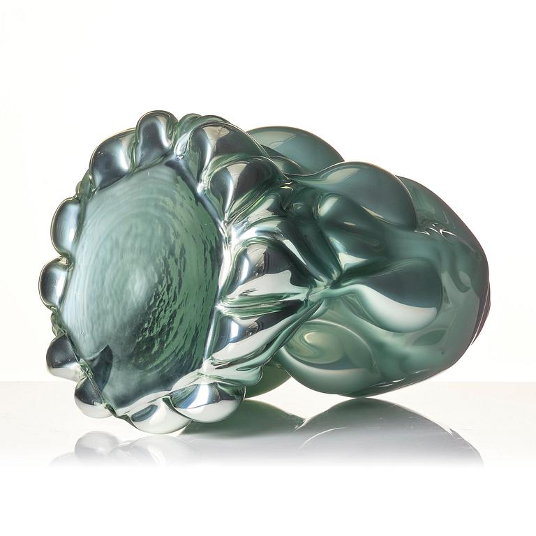 Hanna Hansdotter, skulptur, "Dripping Print", glas, The Glass Factory, Boda Glasbruk, 2019.