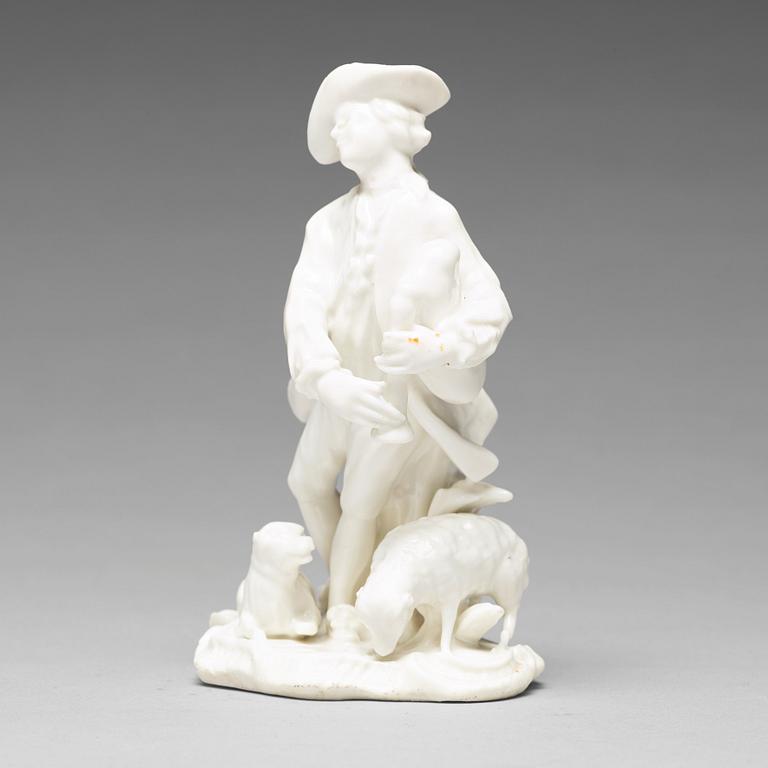 FIGURIN, mjukt porslin. Marieberg, 1700-tal.