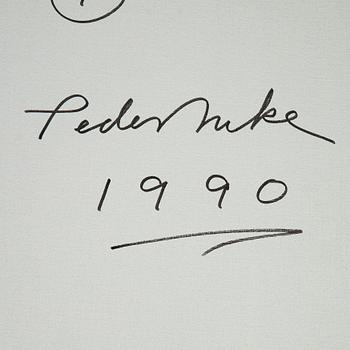 Peder Duke, Polyptyk, oil on canvas/panel, 8 parts, signed and dated 1990 verso.