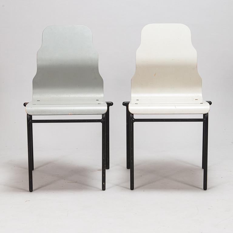 Yrjö Kukkapuro, tuoleja, 6 kpl, "University chair", Avarte oy. Malli muotoiltu v. 1983.