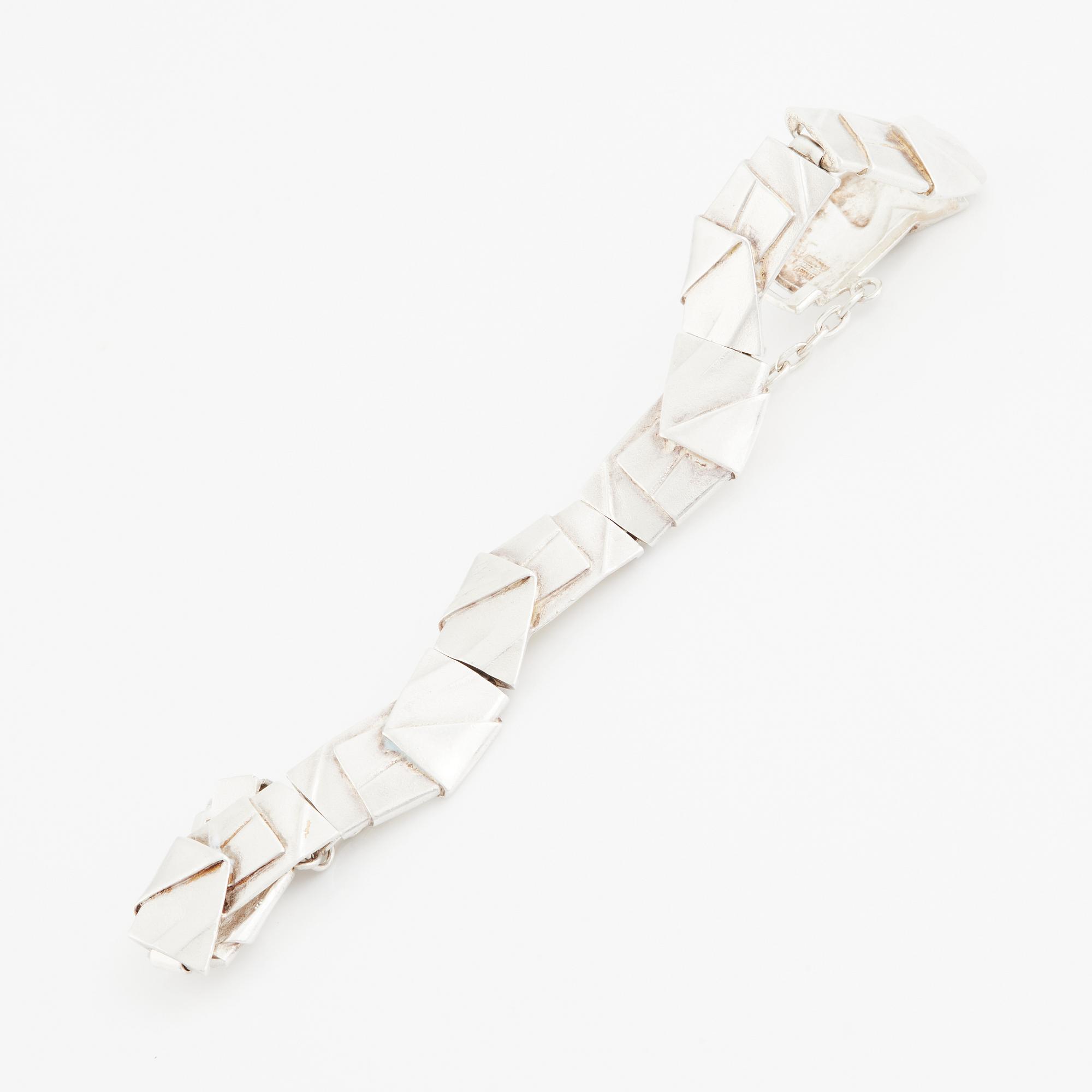 Zoltan Popovits, bracelet, "Origami",  sterling silver, Lapponia 2001.
