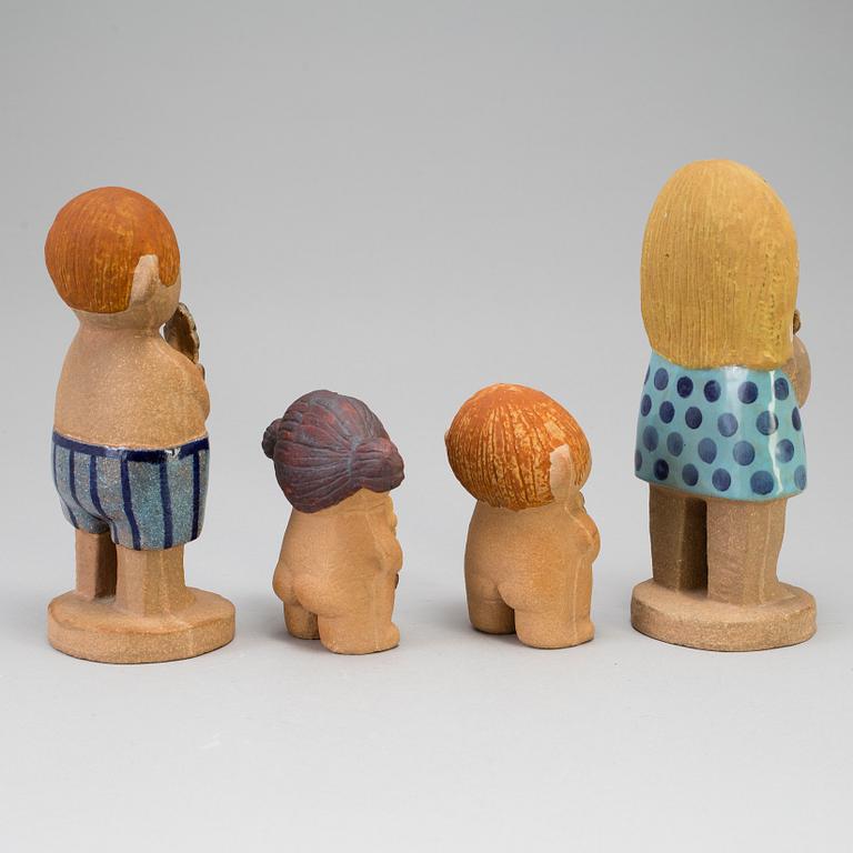 4 stoneware figurines called Adam and Eve, Lisa Larson for Gustavsberg 1972-1980.