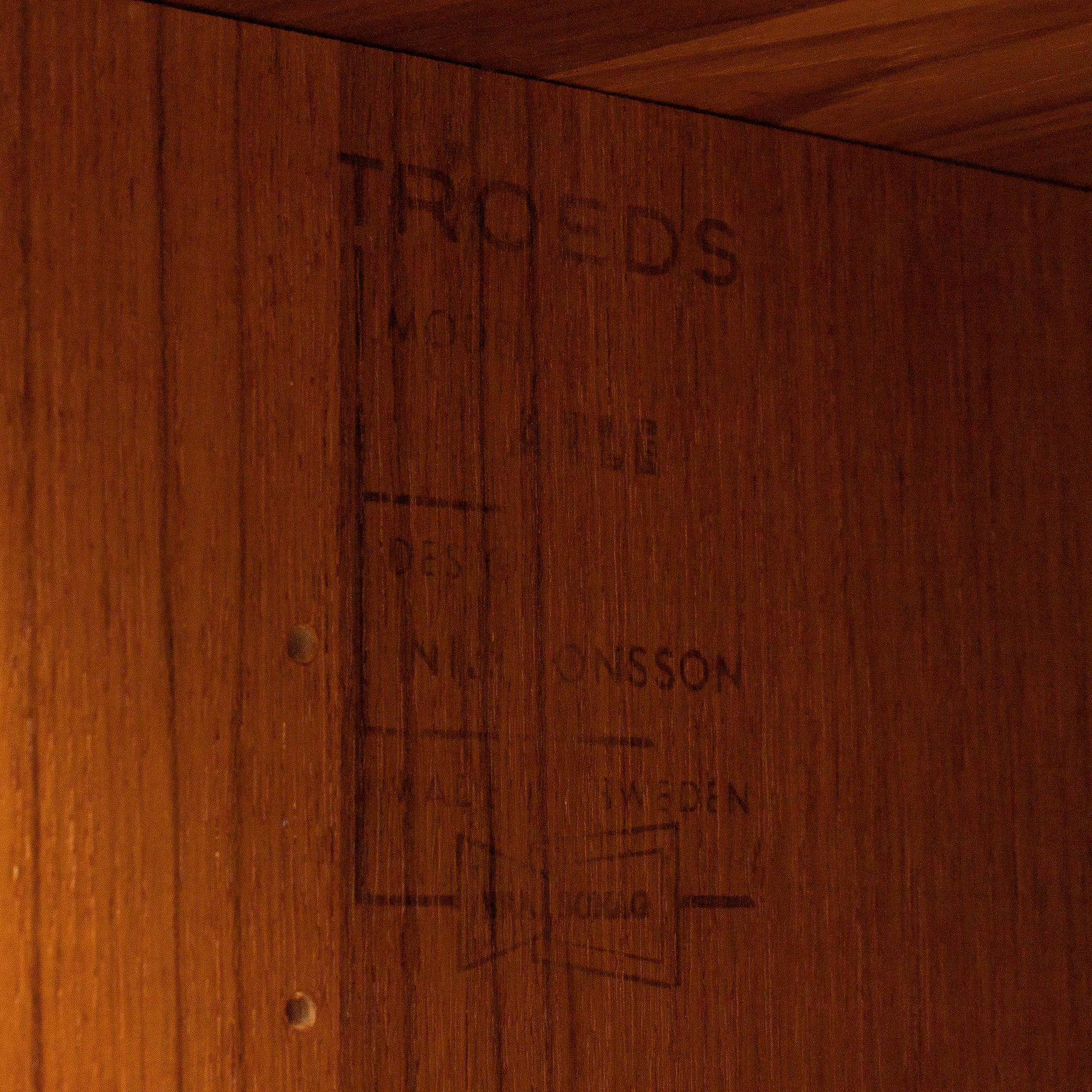 NILS JONSSON, teak veenered sideboard, 1960's.