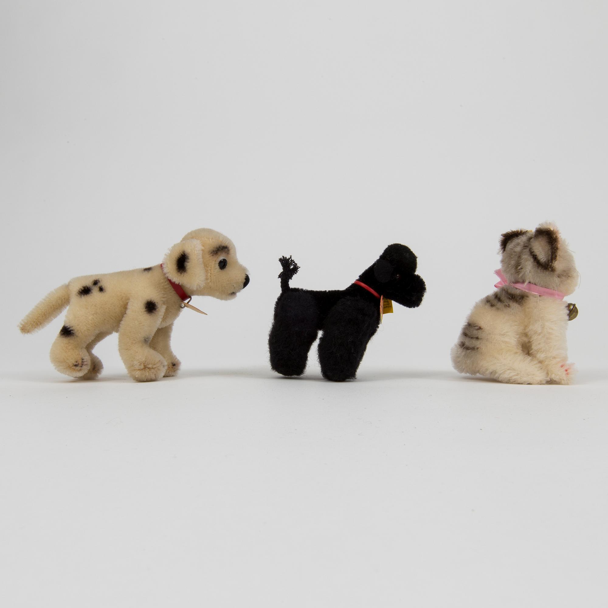 Seven Steiff animals Germany 1960s.